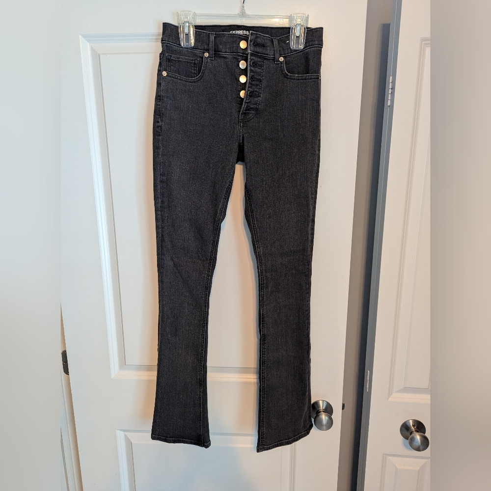 Express High-Rise Black/Dark Gray Jeans